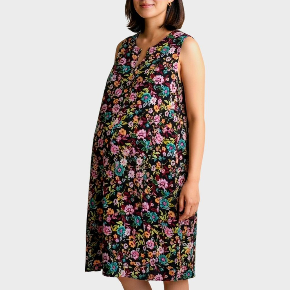 NWT Banana Republic Floral Sleeveless V-Neck Maternity Dress Comfy - M
